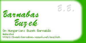 barnabas buzek business card